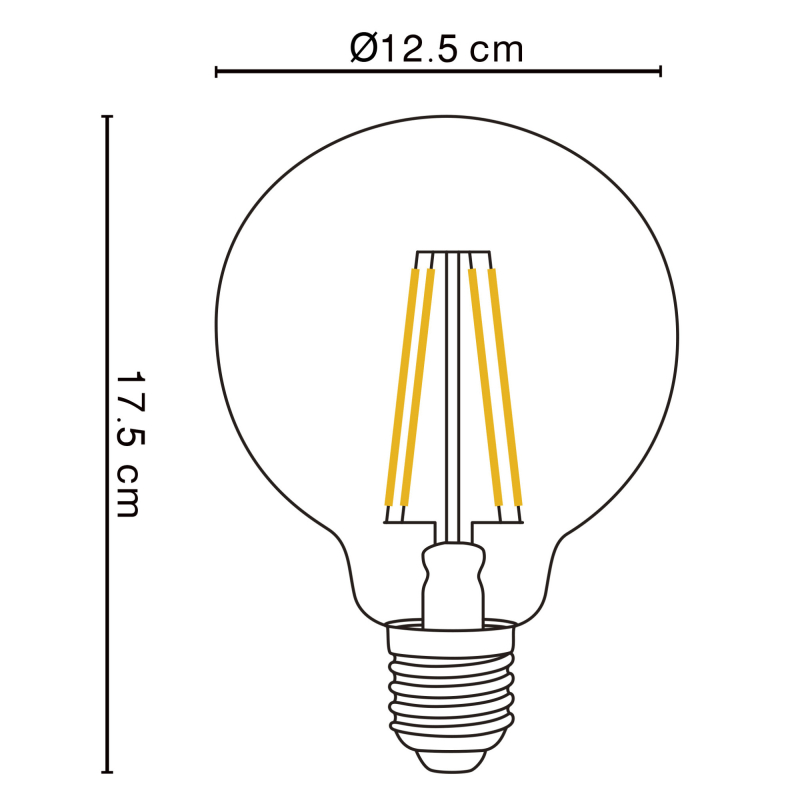 Dekoratívna LED žiarovka číra E27/9W/3000K/1000lm