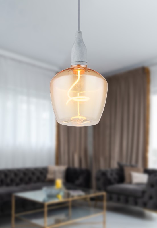 Dekoratívna LED žiarovka jantárová E27/4W/1800K