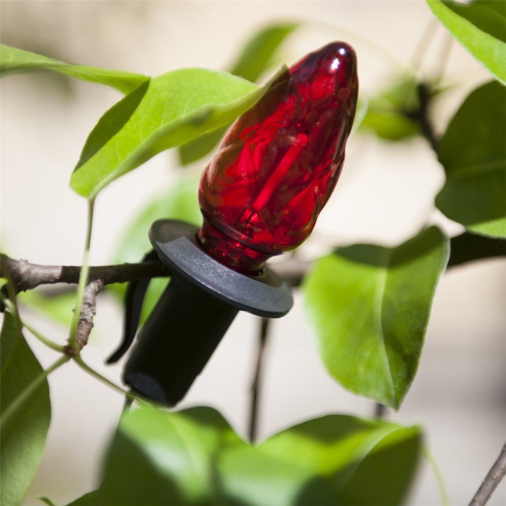 Vonkajšia predlžovacia reťaz ŠIŠKA FILAMENT farebná 20xLED/20V/0,2W, 14m čierna kabeláž bez transformátora