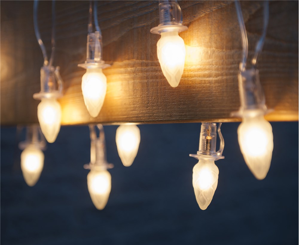 Vonkajšia predlžovacia reťaz ŠIŠKA FILAMENT biela 20xLED/20V/0,2W, 14m číra kabeláž bez transformátora