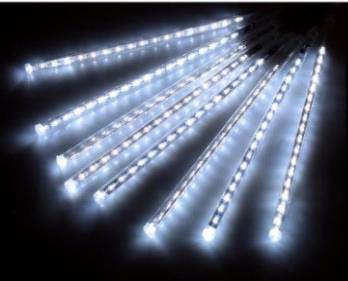 Spájateľné vonkajšie trubice s efektom sneženia 8ks/288LED studené biele, 2,1m