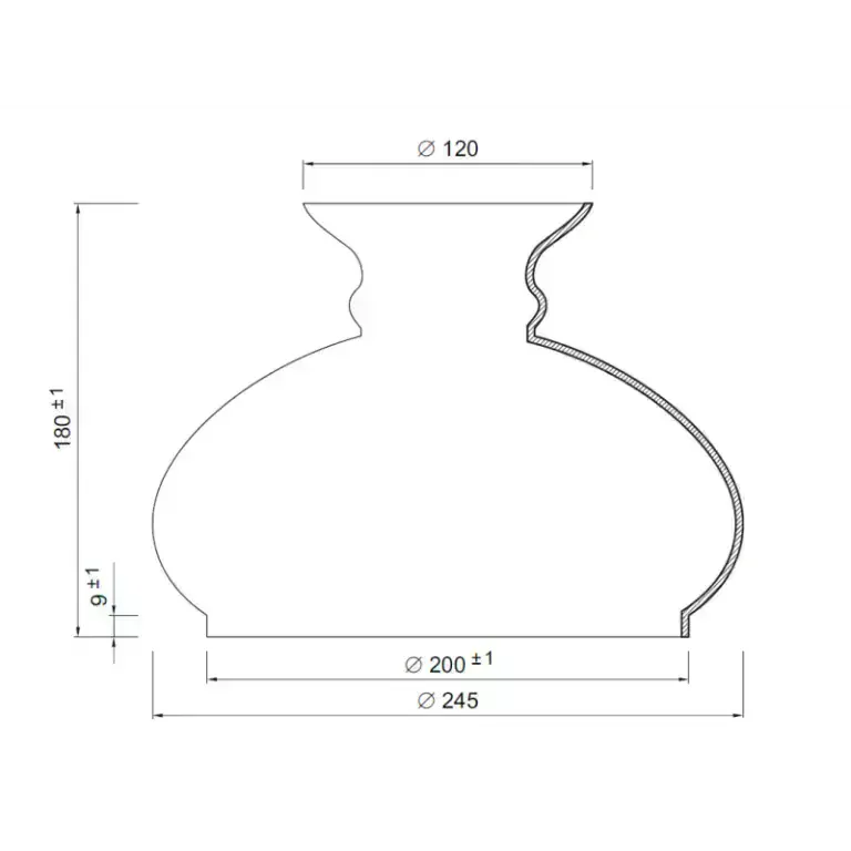 Náhradné tienidlo priemer 20cm petrolejkové oranžové