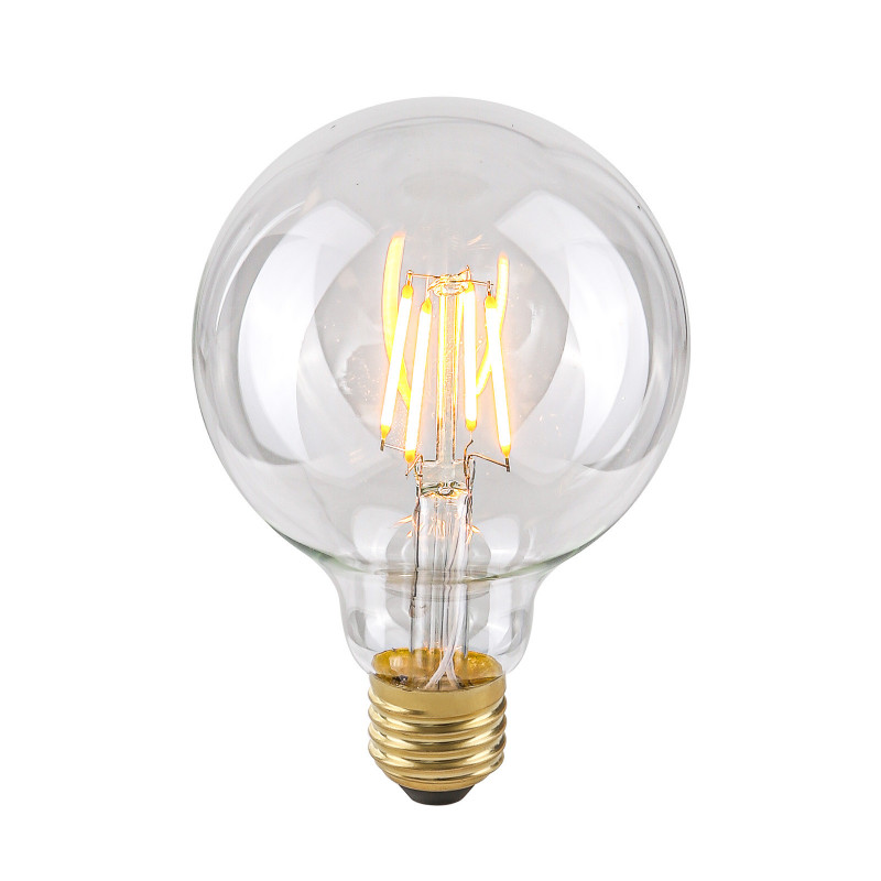 Dekoratívna LED žiarovka G95 číra E27/4W/2200K/400lm