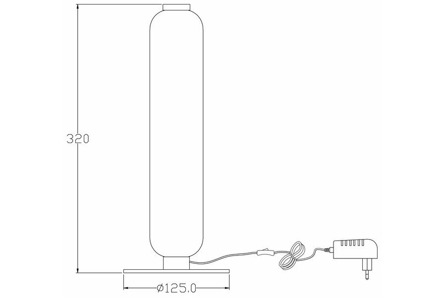 CATKIN stolná lampa matná čierna 1xLED/8W/4000K, výška: 32cm