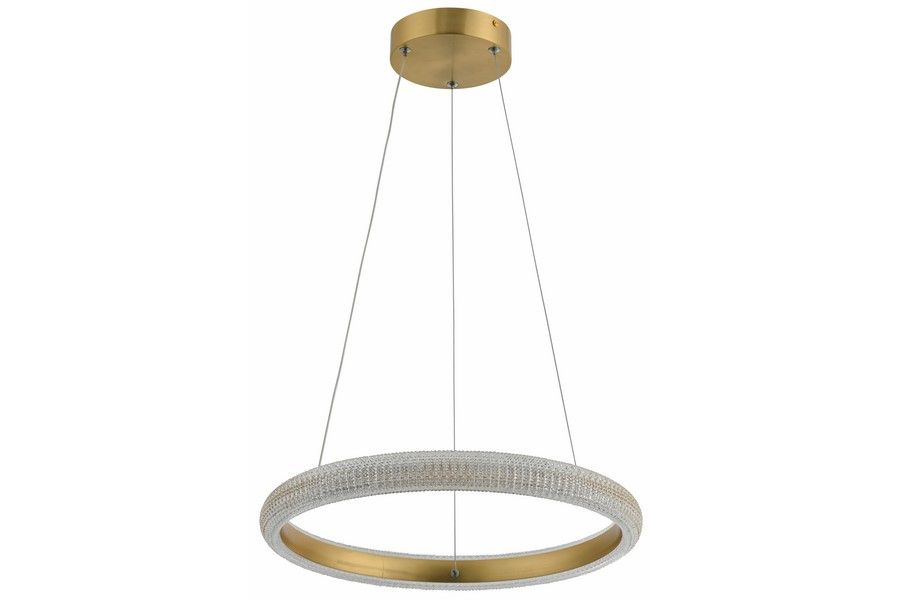 VIGO visiaci ledkový luster matný zlatý 1xLED/18W/3000K-3500K-4000K priemer: 40cm