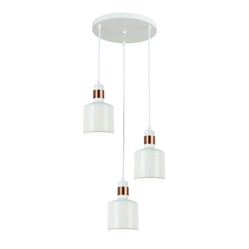 RESTENZA visiaci luster biely 3xE27/40W, priemer 38cm