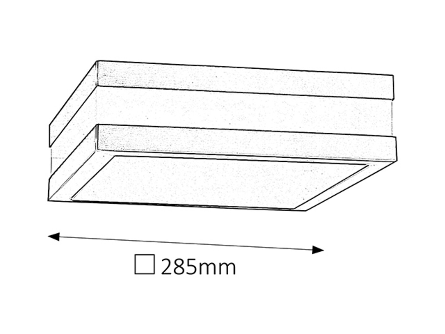 STUTTGART stropné štvorcové antracitové svietidlo 2xE27/11W IP44