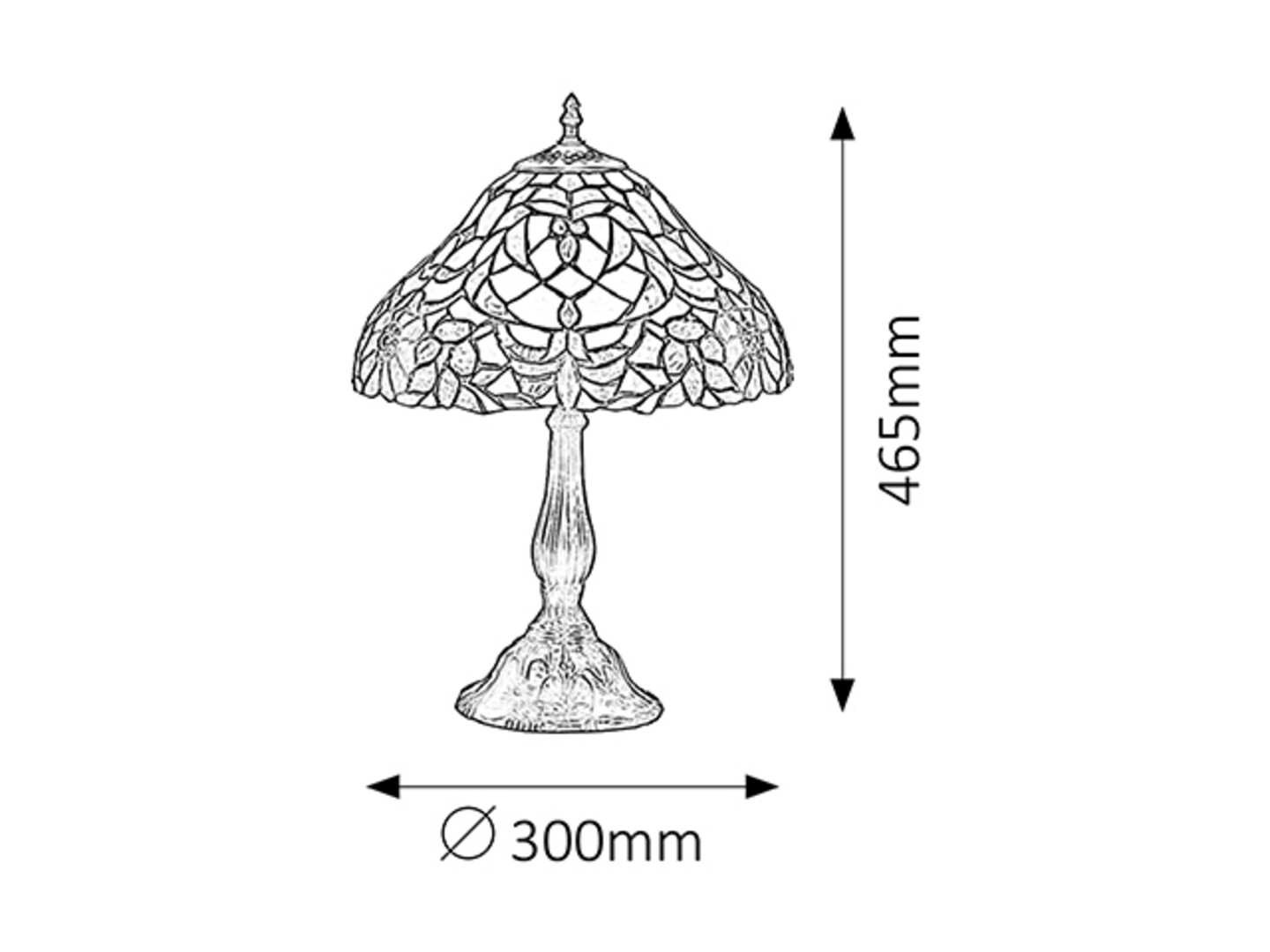 MIRELLA mozaiková stolná lampa veľká 1xE27/60W č.8090