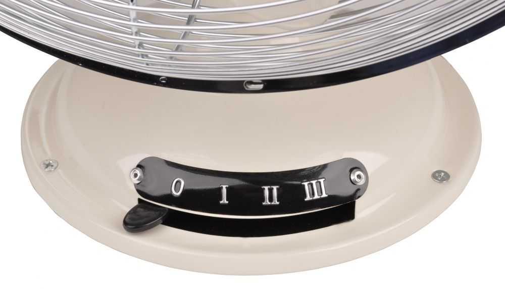 Retro stolný ventilátor slonovina KALORIK 35W, priemer 30cm
