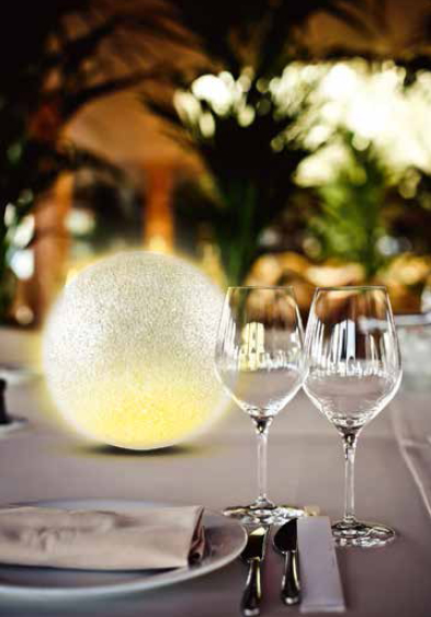 Svietiaca dekorácia EVA guľa 2xLED teplá biela, priemer: 20cm