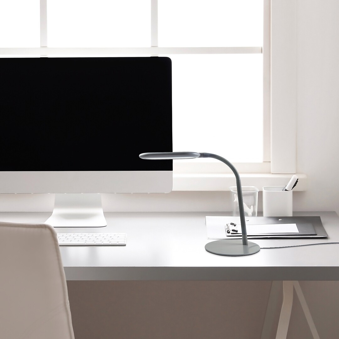 ADELMO dotyková stolná lampa so stmievačom šedá LED/10W CCT 3000-6000K, výška: 33cm