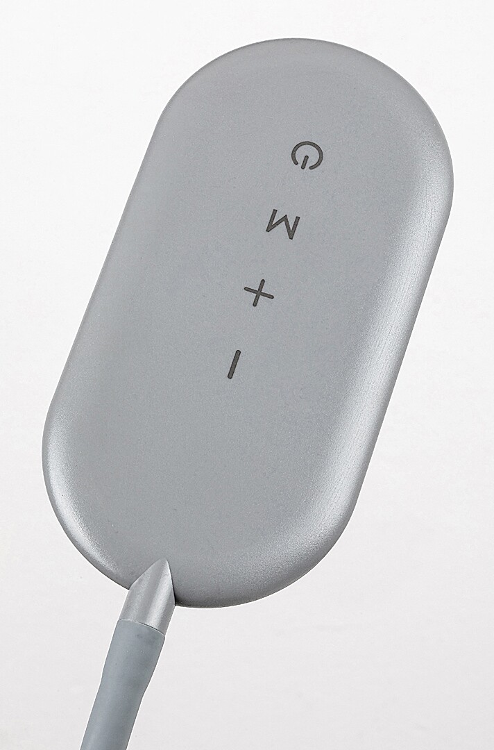 ADELMO dotyková stolná lampa so stmievačom šedá LED/10W CCT 3000-6000K, výška: 33cm