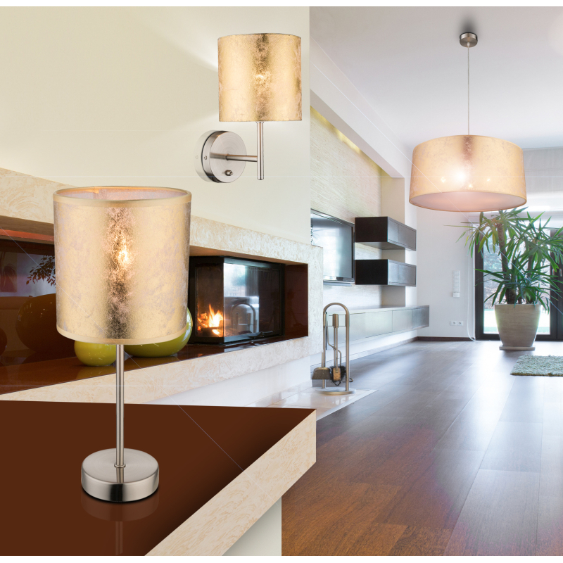 AMY nástenná lampa zlatá s vypínačom 1xE14/40W
