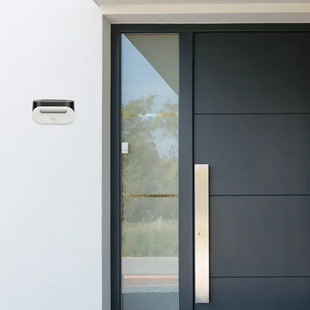 Brezno nástenné solárne led svietidlo čierne so senzorom 3,2W/4000K/145lm IP44