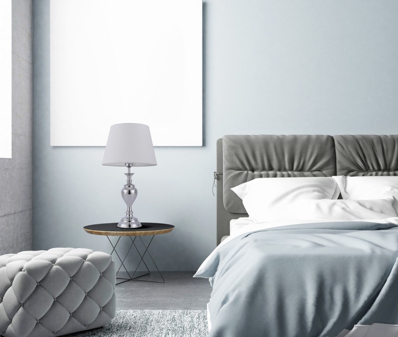 ETIEN nočná lampa chróm/biela 1xE27/60W