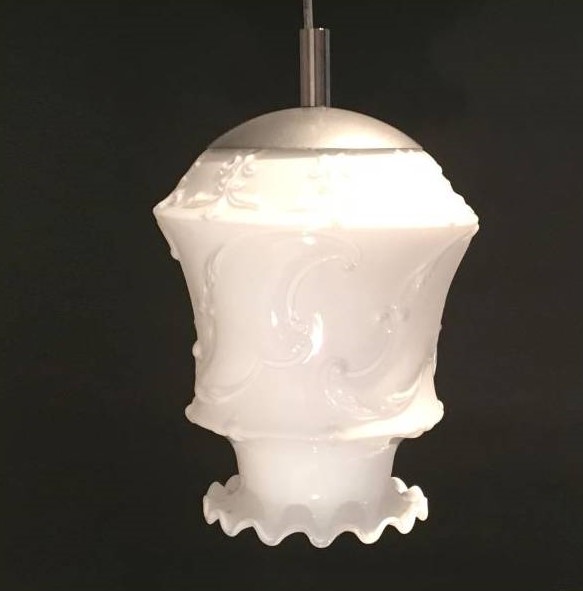 Náhradné tienidlo lesklé biele montážny otvor: 8,5cm