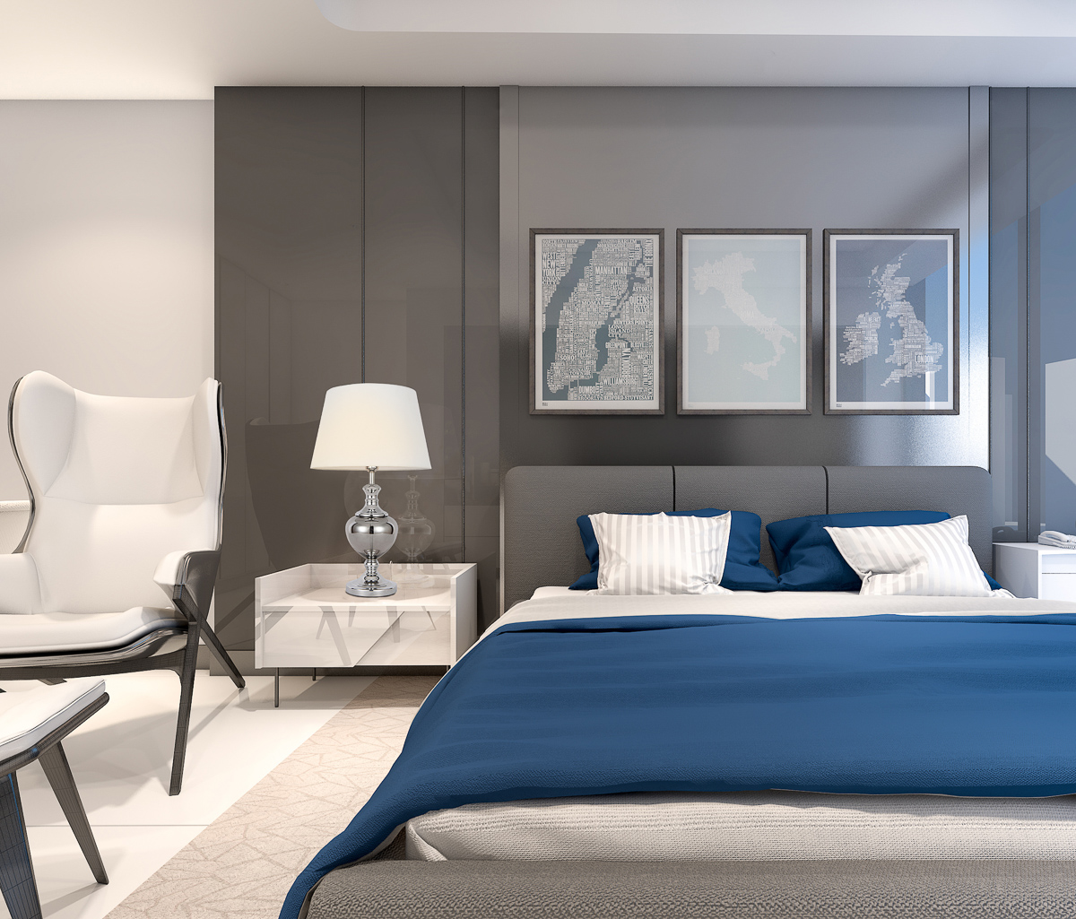 KORREZ nočná lampa chróm/biela 1xE27/60W, výška: 62cm