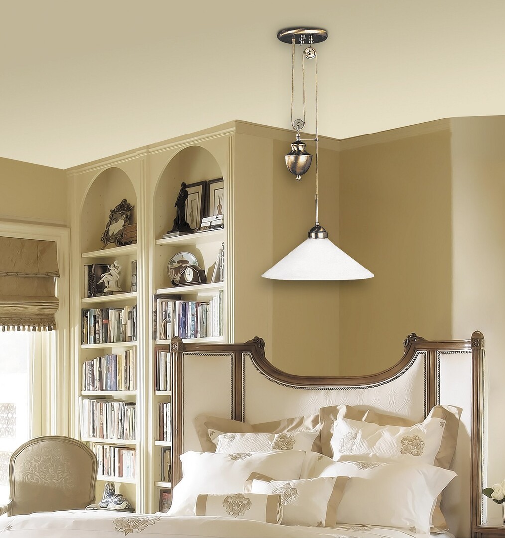 Marian visiaca lampa lampa bronz/biela 1xE27/100W