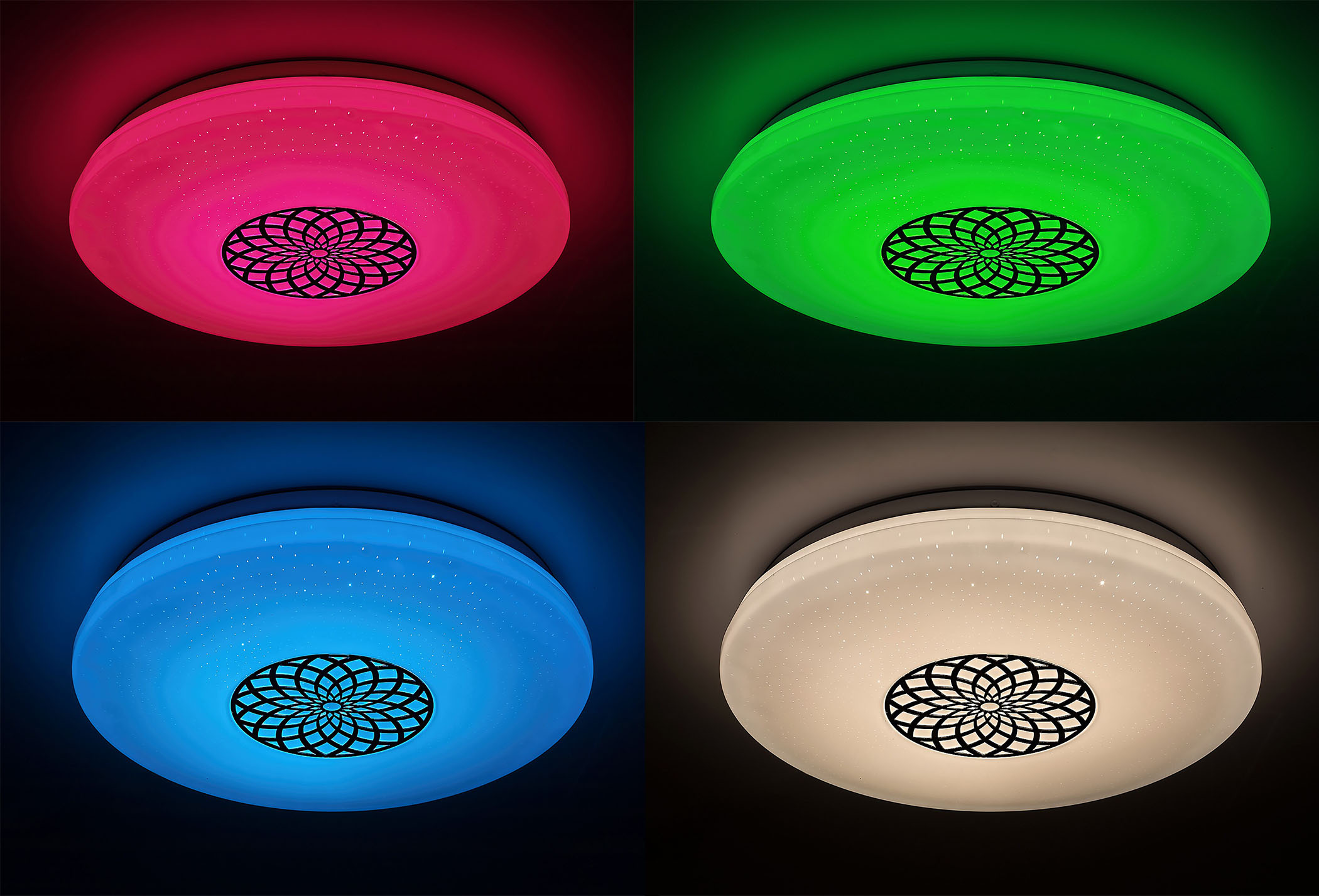 OPHELIA stropné SMART svietidlo LED/24W/3000-6500K +RGB, priemer: 39,5cm+ diaľkové ovládanie