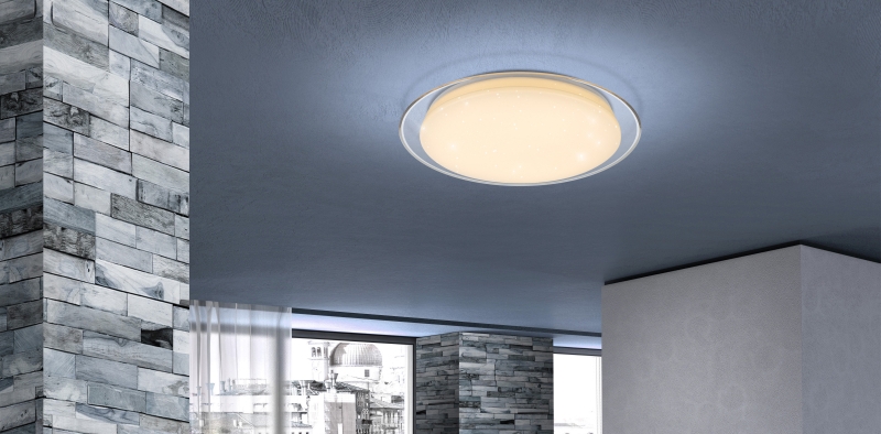 OPTIMA stropné svietidlo 1xLED/30W s trblietavým efektom na diaľkové ovládanie