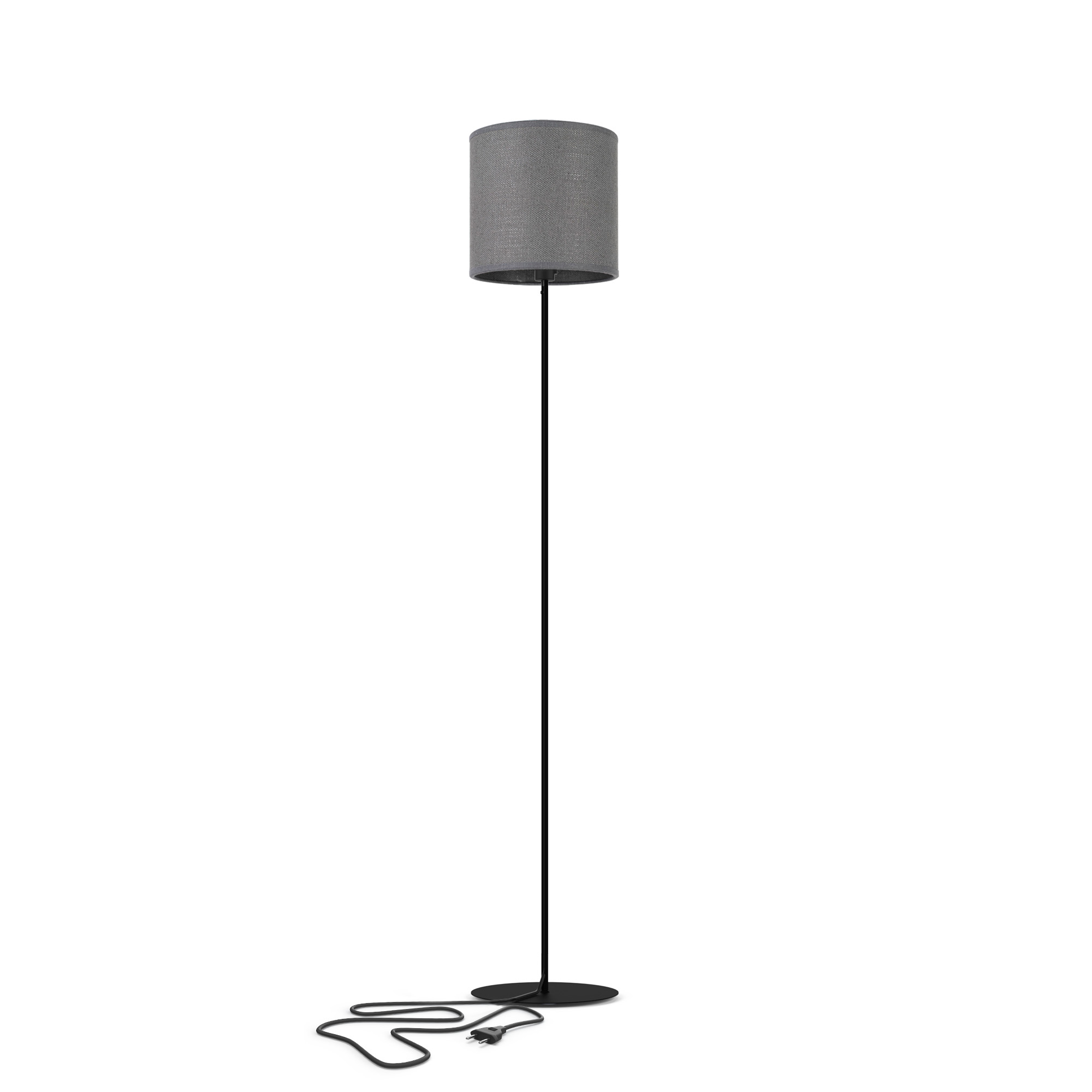 PETIT A textilné tienidlo šedé pre objímku E27, priemer 25,5cm