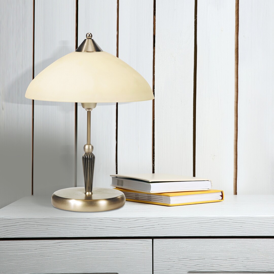 REGINA nočná lampa bronz/krémová 1xE14/40W, výška: 41cm