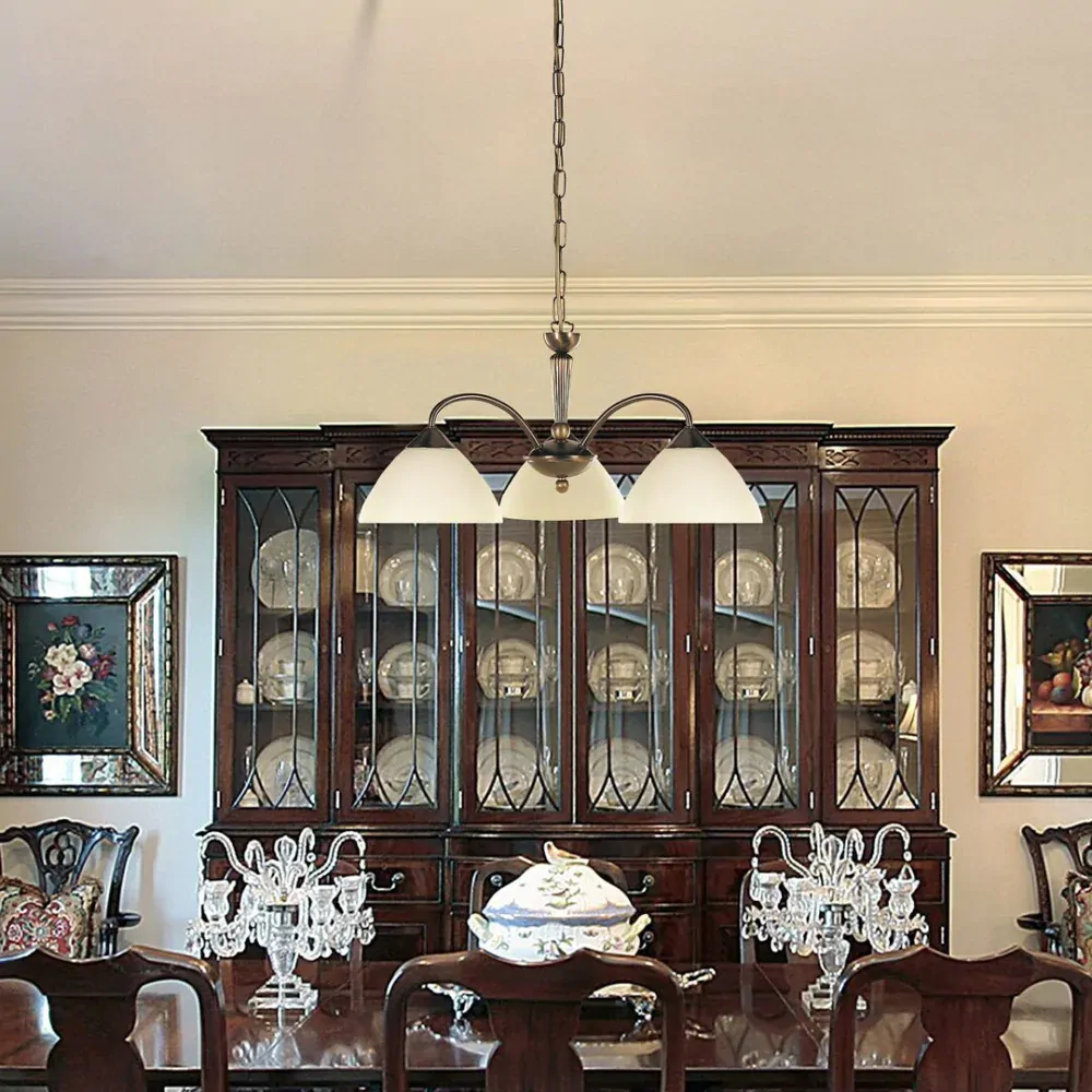 REGINA visiaci luster bronz/krémová 3xE14/40W