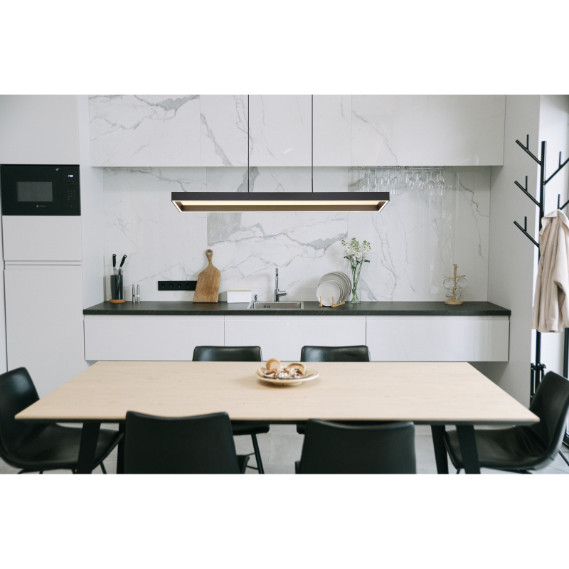SOLA závesné svietidlo čierne/antracit LED/70W/2700K-4000K-6500K, výška: 120cm + diaľkové ovládanie