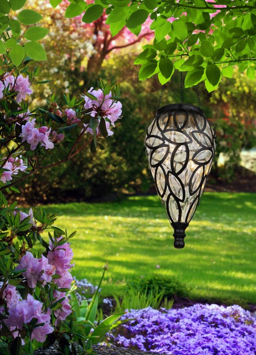 Solárne svietidlo kvapka priehľadná na zavesenie 15xLED/0,06W/3200K IP44