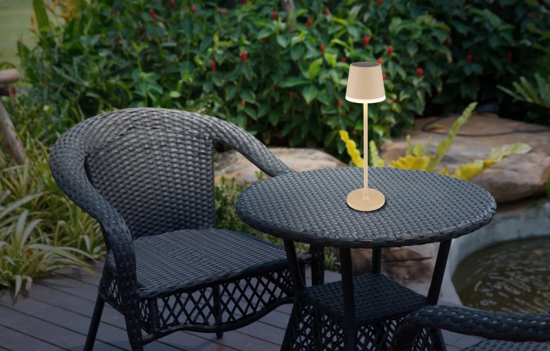 Solárne stolové led svietidlo pieskové 10xLED 0,06W/3V/3000K, IP44