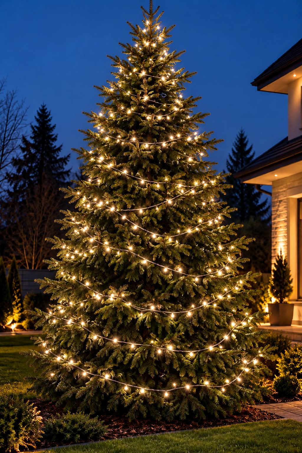 DOT LED vonkajšia reťaz 1000ks bodových led diód teplá biela, 70m, 8+4 režimov svietenia, číry kábel
