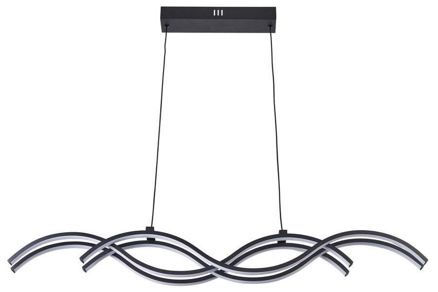 AMIRA závesné svietidlo matné čierne LED 2x24W/3000K-3500K-4000K, priemer: 60cm
