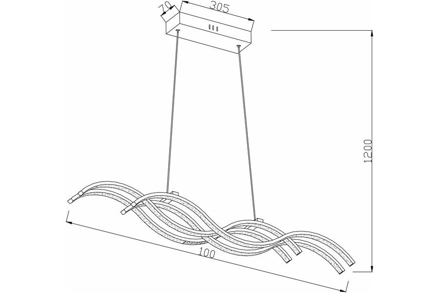 AMIRA závesné svietidlo matné čierne LED 2x24W/3000K-3500K-4000K, priemer: 60cm