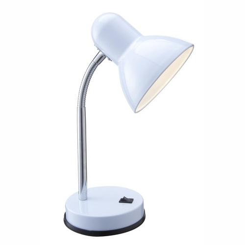 BASIC stolná lampa biela 1xE27/40W
