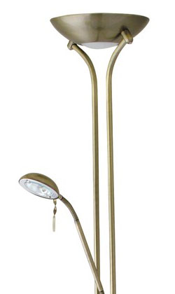 BETA stojanová lampa broznová so stmievačom 1xR7S/230W + 1xG9/40W, výška: 181cm 