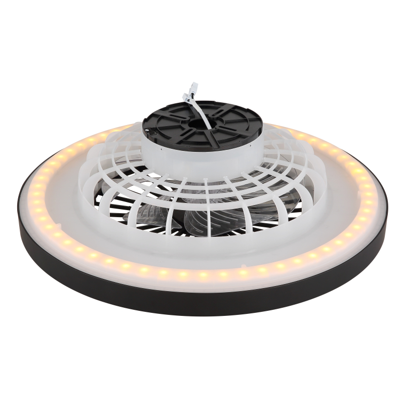 BLIZZAK stropný ventilátor čierny so svetlom LED 45W/3000-6500K + diaľkové ovládanie  