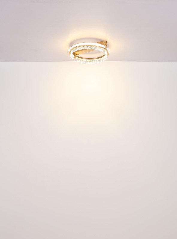 BLONDIE stropný ledkový luster s krištálikmi na diaľkové ovládanie zlatý 1xLED/78W/CCT 2700-4000-6000K, priemer: 60cm