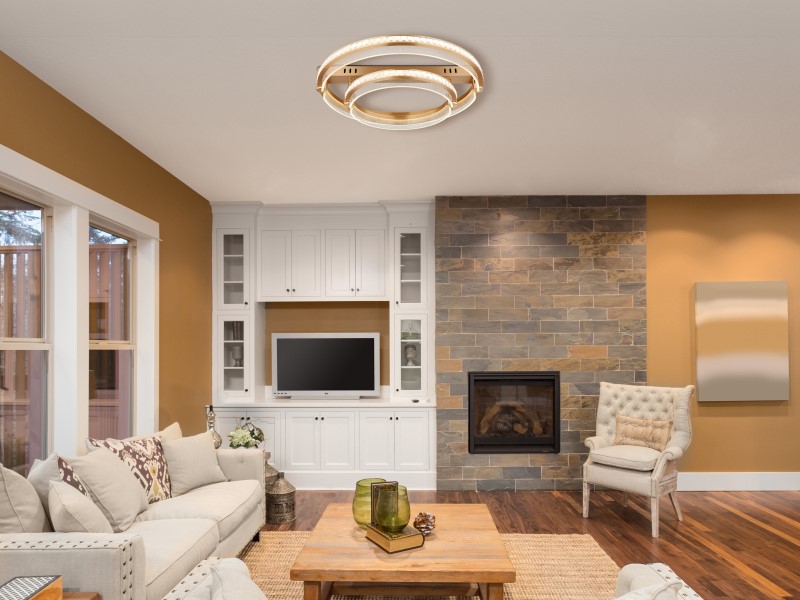 BLONDIE stropný ledkový luster s krištálikmi na diaľkové ovládanie zlatý 1xLED/78W/CCT 2700-4000-6000K, priemer: 60cm