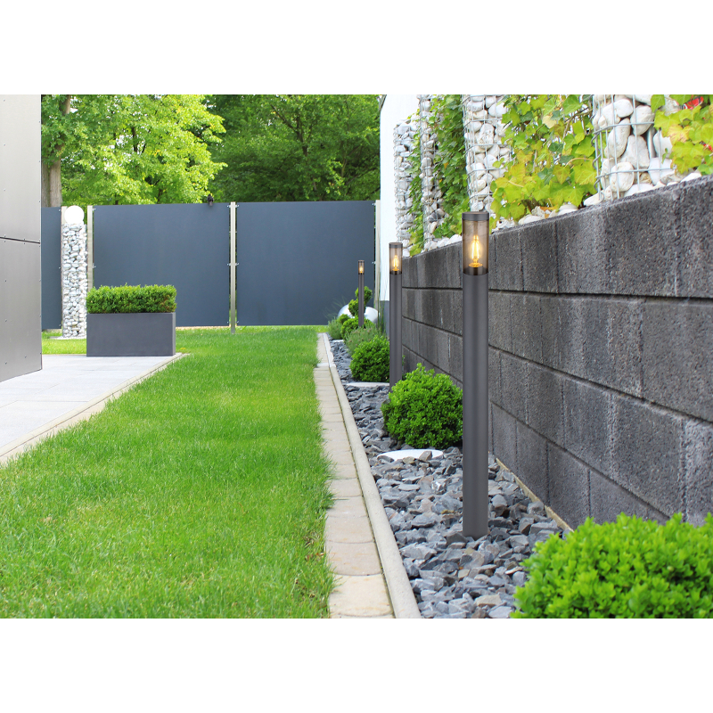 BOSTON vonkajšie svietidlo antracit/dymová stĺpik 110cm 1xE27/23W IP44