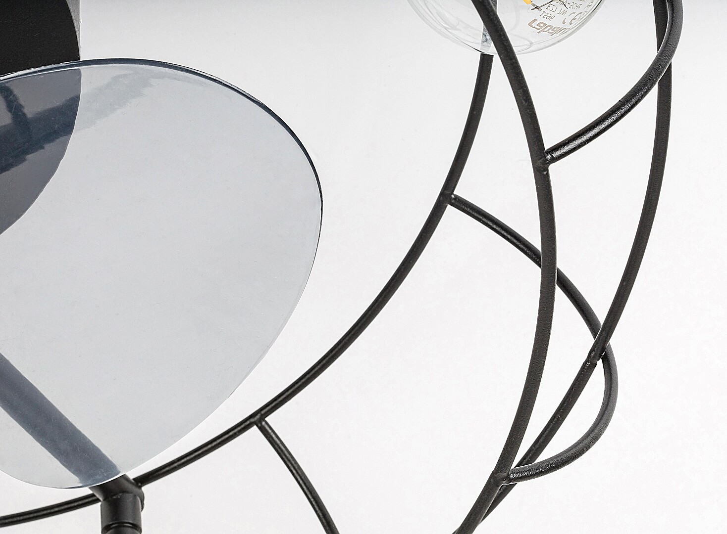 CADMUS stropný ventilátor so svetlom 3xE27/25W čierny, priemer 48cm