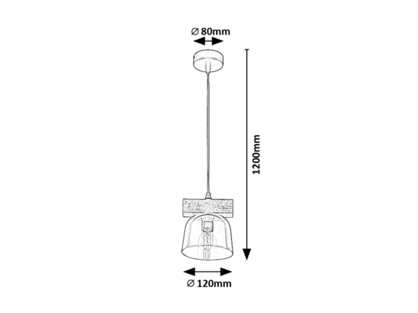CARDAMOM závesné svietidlo 1xE14/40W