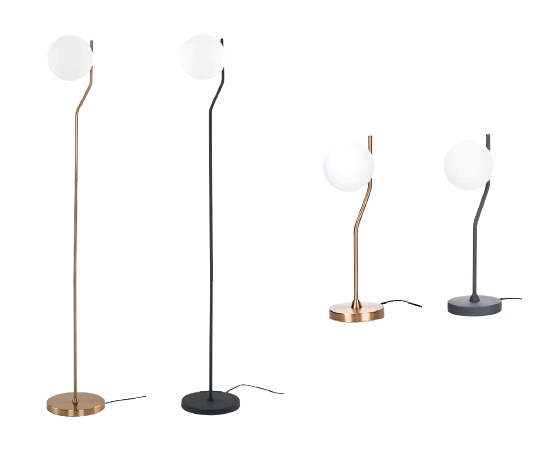 CARIMI stojanová lampa meď/biela 1xE27/5W