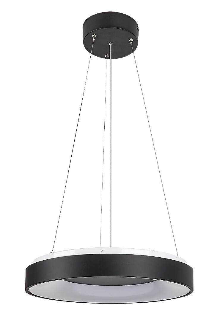 CEILO závesné svietidlo čierne s diaľkovým ovládačom LED/38W/CCT, výška: 130cm