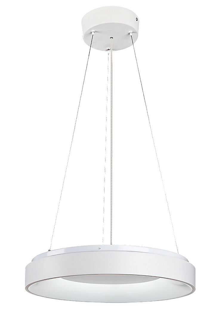 CEILO závesné svietidlo biele s diaľkovým ovládačom LED/38W/CCT, výška: 130cm