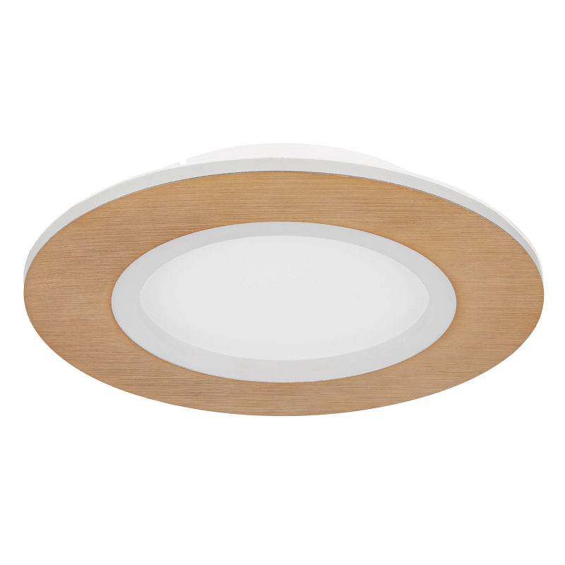 CLAY stropné svietidlo biele/imitácia dreva 1xLED/23,4W/2700K+6500K, priemer: 30cm