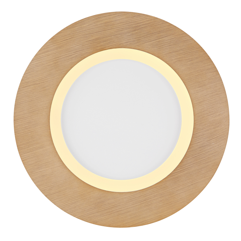 CLAY stropné svietidlo biele/imitácia dreva 1xLED/23,4W/2700K+6500K, priemer: 30cm