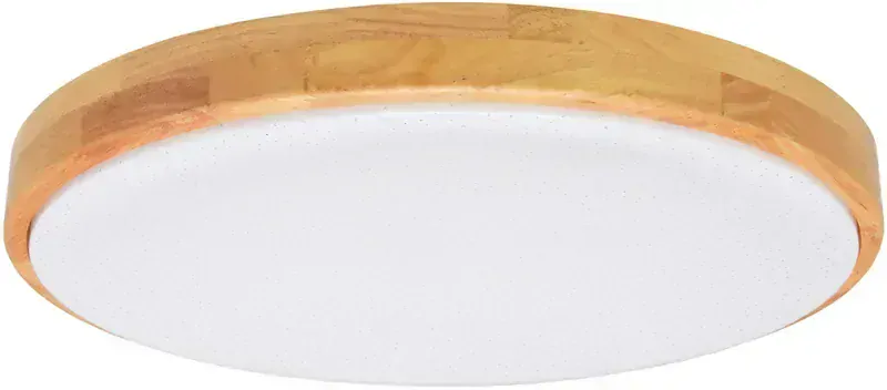LENA stropné svietidlo s efektom trblietania s diaľkovým ovládačom LED/24W svetlé drevo, priemer: 42cm