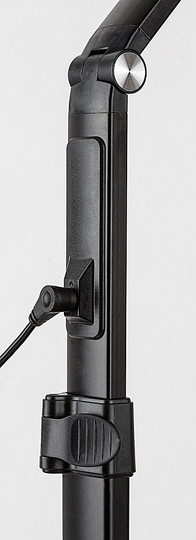 DRACO ledková dotyková stmievateľná stolná/stojanová lampa čierna LED/13W/3000K-6000K, výška: 66-140cm