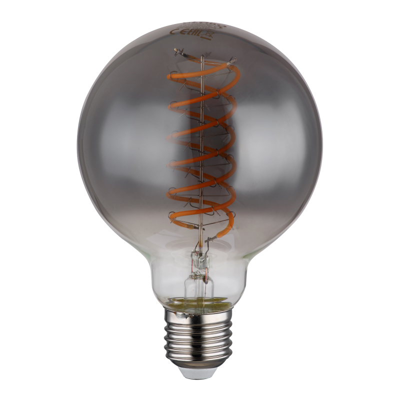 Dekoratívna LED žiarovka dymová E27/8,5W/2000K, stmievateľná, priemer: 9,5cm