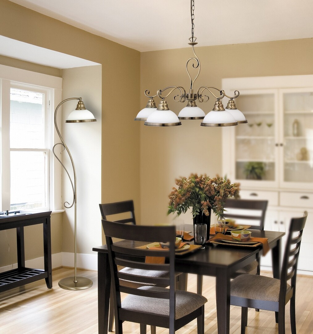 ELISETT stojanová lampa bronz/biela 1xE27/60W, výška: 159cm